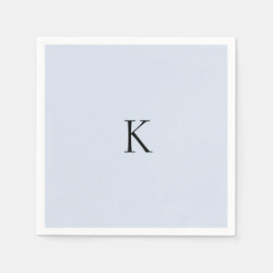Dusty Blue Custom Initial Napkins