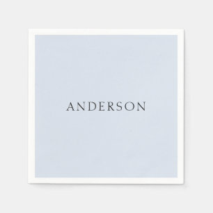Dusty Blue Custom Last Name II Napkin