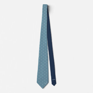 Dusty blue Custom Name Monogram Quote  Tie