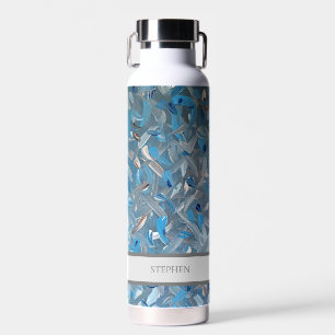 Dusty Blue Custom Water Bottle