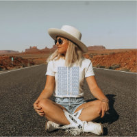 Dusty Blue Cute Trendy Boho Matron of Honour