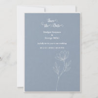 Dusty Blue Delphinium minimal Wedding Romance
