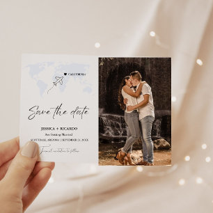 Dusty Blue Destination Wedding Save the date