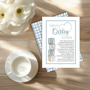 Dusty Blue Display Shower Card Unwrapped Gifts