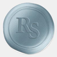 Dusty Blue Double Monogram Wedding Wax Seals