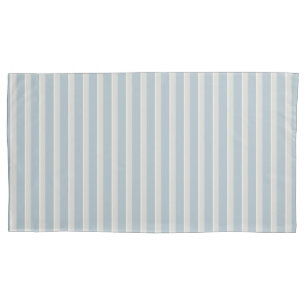Dusty Blue Dove Gray Stripe Pillowcase