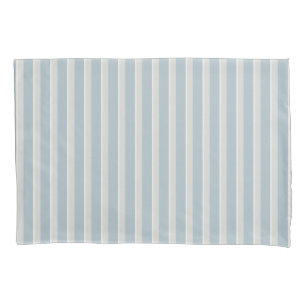 Dusty Blue Dove Grey Stripe Pillow Case