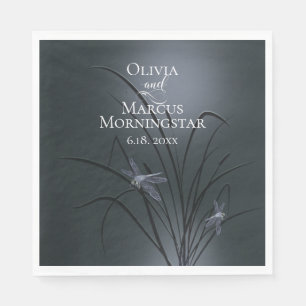 Dusty Blue Dragonfly Napkin