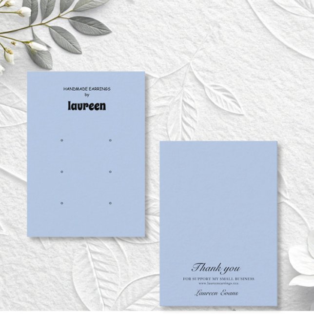 Dusty Blue Earring Display  Business Card (Creator Uploaded)