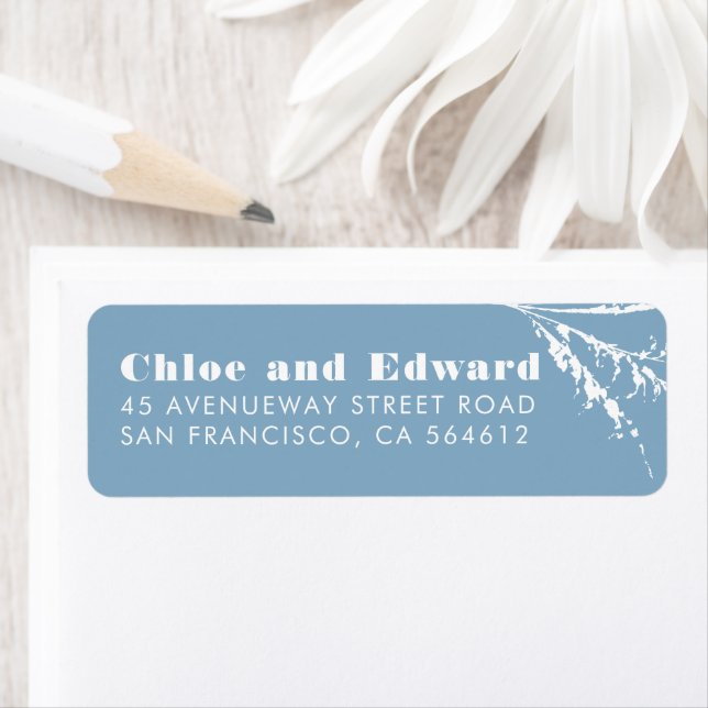 Dusty Blue Elegant Boho Minimalist Label (Insitu)