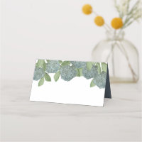 Dusty Blue Elegant Garden Floral Greenery