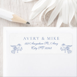 Dusty Blue Elegant Vintage Roses Crest Wedding