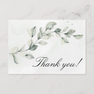 Dusty Blue Eucalyptus Botanical Wedding RSVP Enclo Enclosure Card
