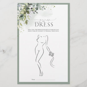 Dusty Blue Eucalyptus Floral Bridal Shower Game