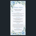 Dusty Blue Eucalyptus Greenery Gold Frame Dinner Menu<br><div class="desc">Dusty Blue Eucalyptus Greenery Gold Frame Dinner Menu,  Contact me for matching items or for customisation,  Blush Roses ©</div>