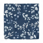 Dusty Blue Eucalyptus Greenery Navy Pocket Square