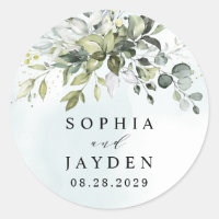 Dusty Blue Eucalyptus Greenery Succulent Wedding