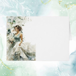 Dusty Blue Eucalyptus Greenery Wedding Table Card