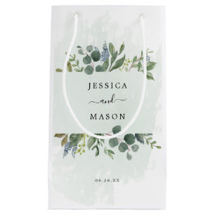 Dusty Blue Eucalyptus Hotel Wedding Gift Bag