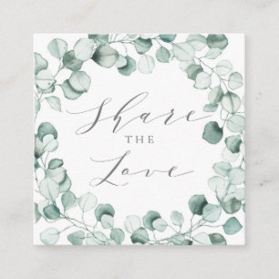 Dusty Blue Eucalyptus Wreath Share the Love Referral Card
