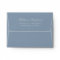 Dusty Blue Faux Silver Foil Return Address Printed