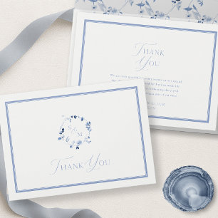 Dusty Blue Fine Art Thank You Note Card