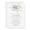 Dusty Blue Floral Baby Shower Invitation