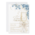 Dusty Blue Floral Pearls & Prosecco Bridal Shower