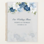 Dusty Blue Floral Watercolor Wedding Planner<br><div class="desc">Dusty Blue Floral Watercolor Wedding Planner.</div>