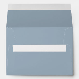 Dusty Blue Floral Wedding Envelope Blank