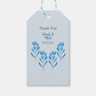 Dusty Blue Floral Wedding Gift Tags
