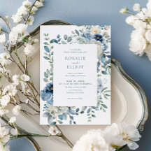 Dusty Blue Floral Wedding