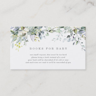 Dusty Blue Florals Books for Baby Card