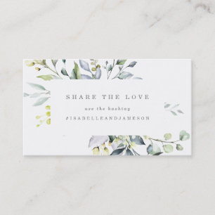 Dusty Blue Florals Hashtag Card
