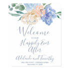 Dusty Blue Florals Welcome Wedding