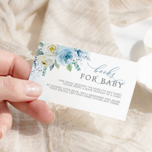 Dusty Blue Flowers  Book for Baby Enclosure Card (Creator Uploaded)
