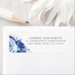 Dusty Blue Flowers Elegant Botanical<br><div class="desc">Floral boho dusty blue and silver flowers address labels</div>