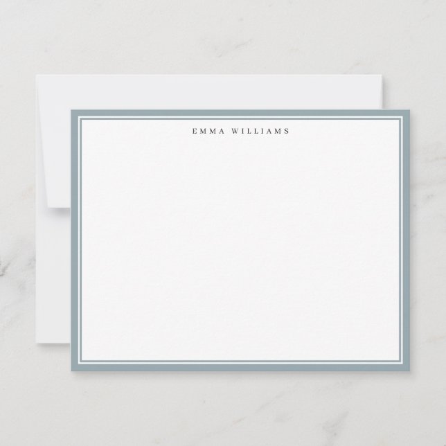 Dusty Blue Frame Note Card (Front)
