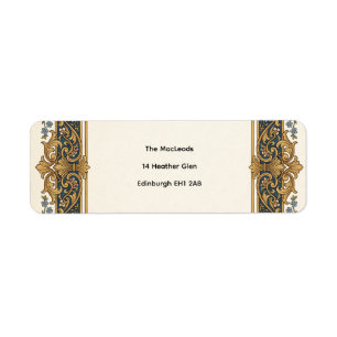 Dusty Blue Garden Address Label