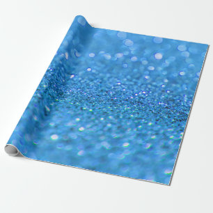 Dusty Blue Glitter Design Wrapping Paper
