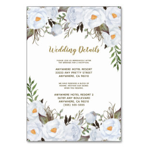 Dusty Blue Gold Vintage Wedding Enclosure Cards