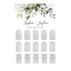 Dusty Blue Greenery Elegant Wedding Seating Chart