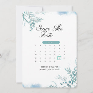 Dusty Blue Greenery Eucalyptus Save The Date