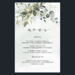 Dusty Blue Greenery Floral Boho Wedding Menu Cards<br><div class="desc">Design features a bouquet of watercolor greenery, eucalyptus and a succulent over a dusty blue watercolor splash. Design also features specks of painted (printed) gold and green. Check on screen previews before checking out to make sure your personal details print to your satisfaction. You can fully customise this design under...</div>
