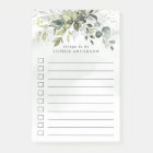 Dusty Blue Greenery Succulent Elegant To Do List