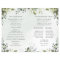 Dusty Blue Greenery Themed Folded Wedding Programs