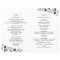 Dusty Blue Greenery Wedding Program Bi-Fold