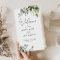 Dusty Blue Greenery Wedding Program Bi-Fold