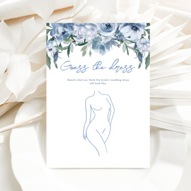  Dusty Blue Guess The Dress Bridal Shower Game (Creator Uploaded)