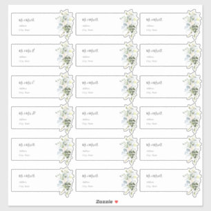 Dusty Blue Gum Guest Address Labels